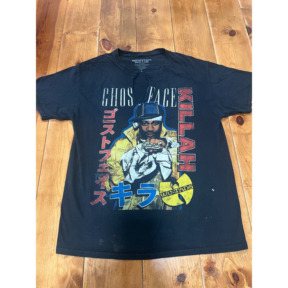 Ghostface Killah Wu-Tang Clan Graphic T-Shirt Mens Large Black Hip Hop Rap Tee